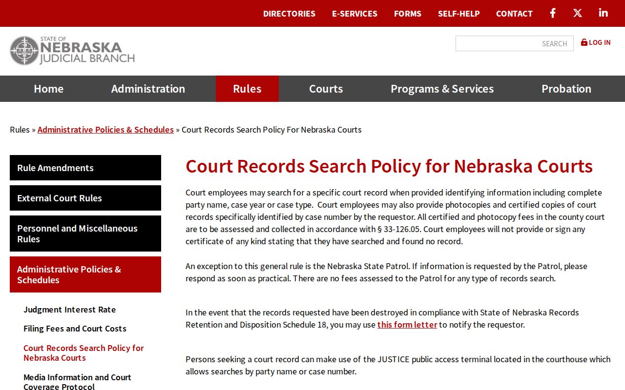 Burt County warrant records court search policy
