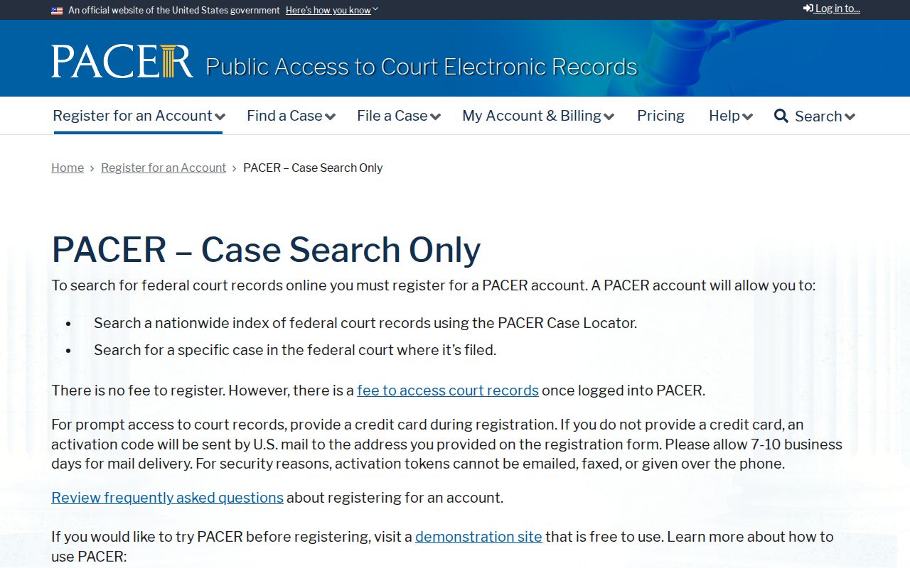 Burt County arrest warrant search federal PACER route